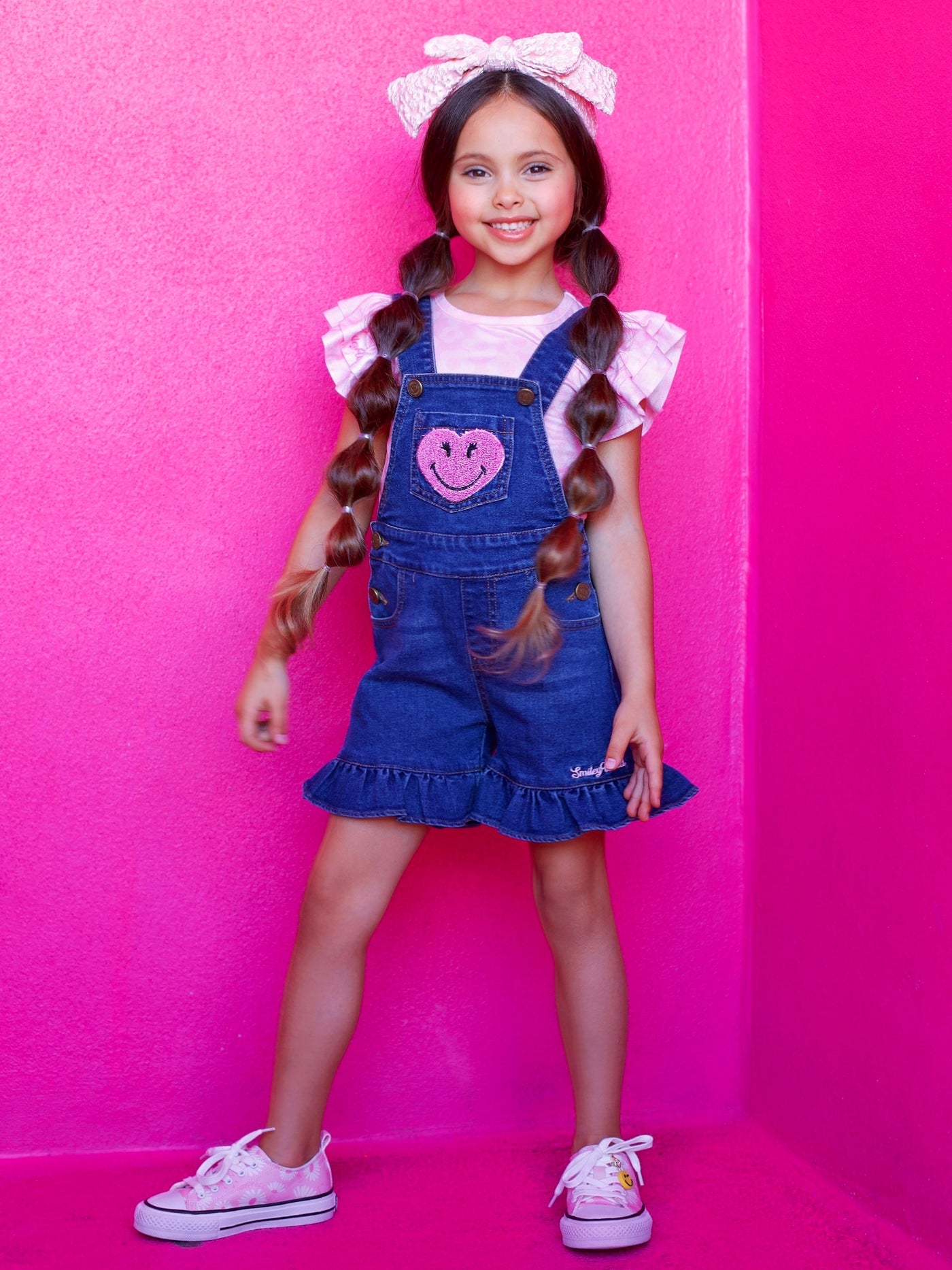 SmileyWorld  Happy Heart Denim Shortall Set