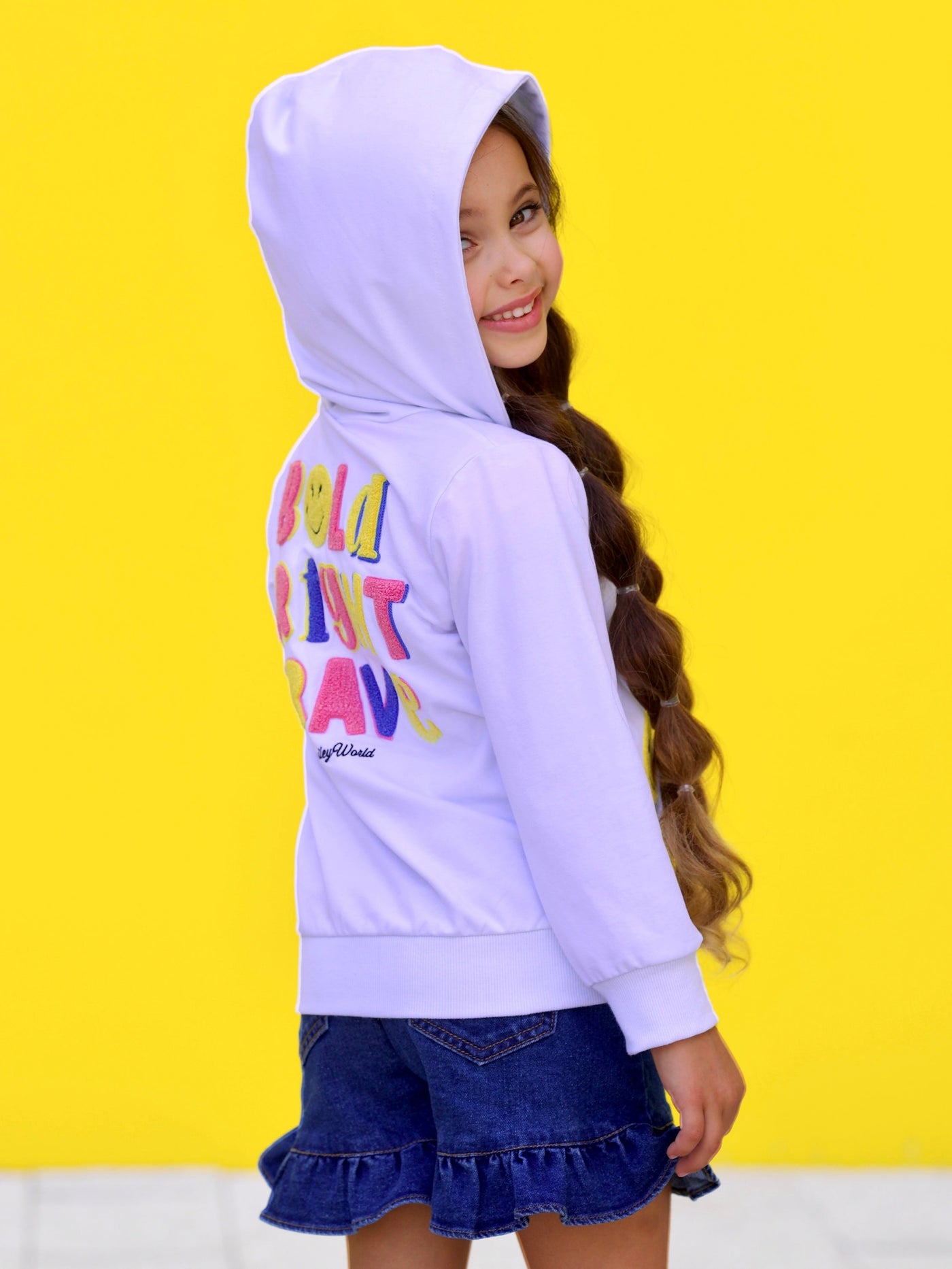 SmileyWorld  Bold, Bright, Brave Zip-Up Hoodie