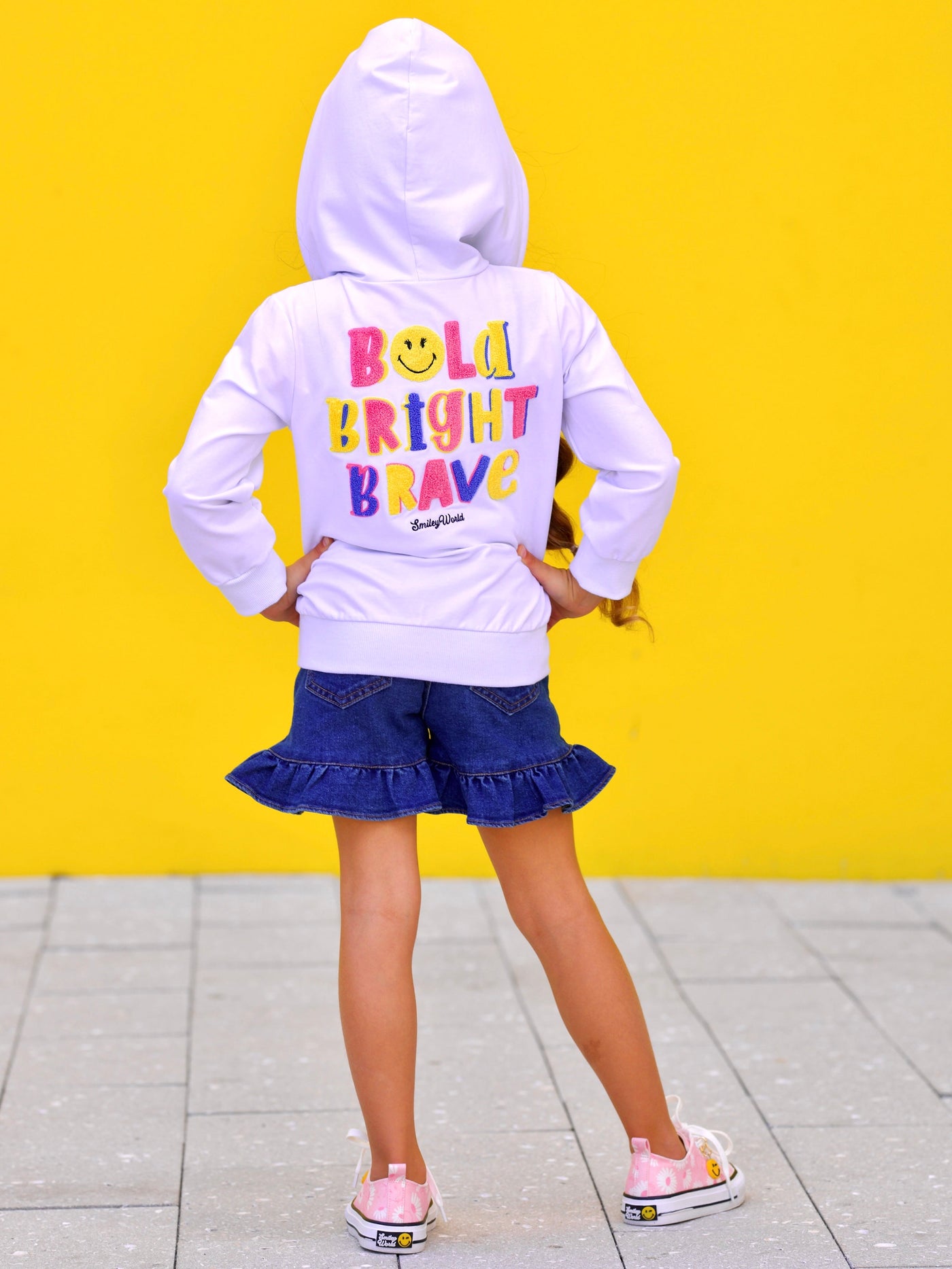 SmileyWorld  Bold, Bright, Brave Zip-Up Hoodie