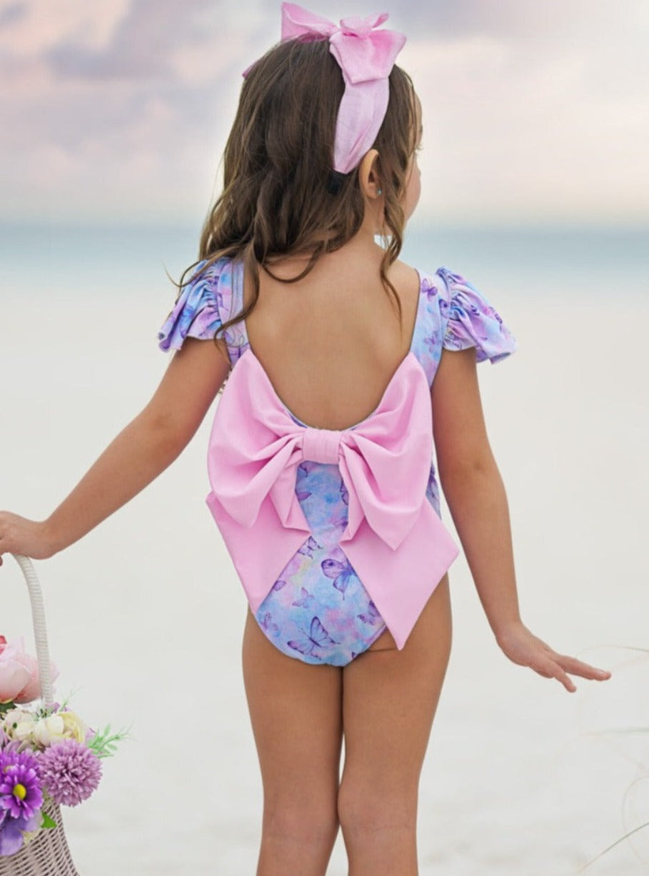 Butterfly Dreams Flutter Sleeve One Piece Swimsuit