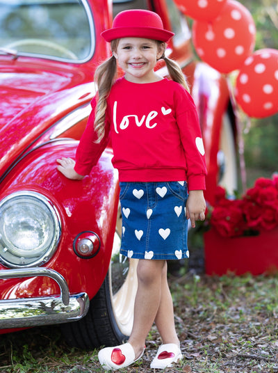 Little Love Denim Skirt Set