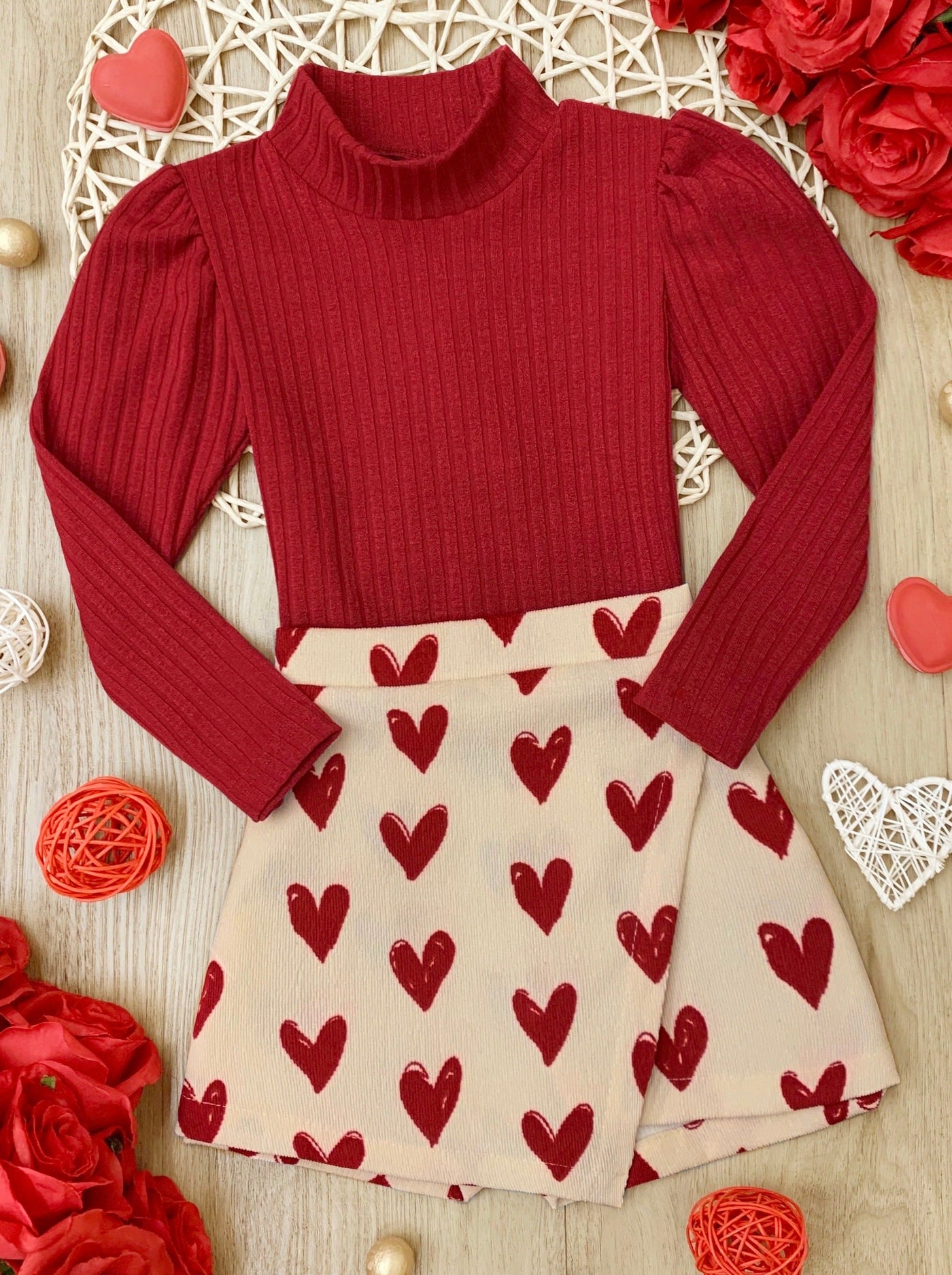 Forever Love Valentine's Day Top & Skort Set