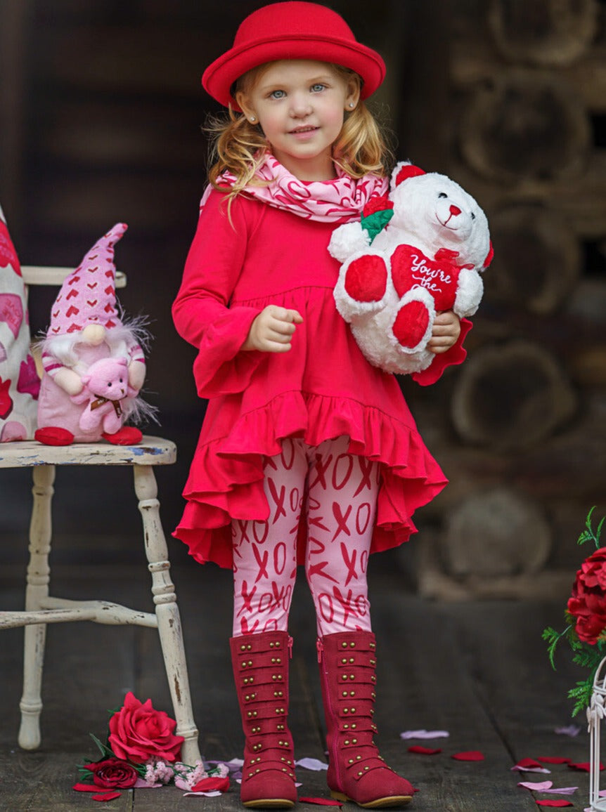 Sending You XOXOs Tunic, Scarf, and Legging Set