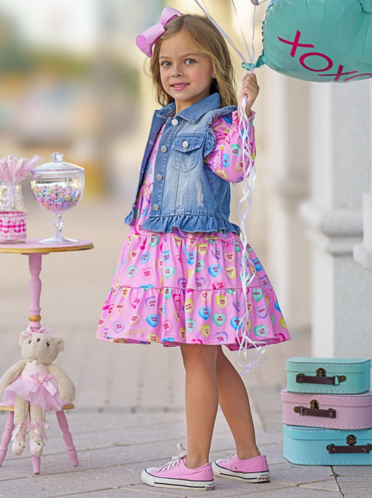 Sweethearts Conversational Hearts Vest and Dress Set