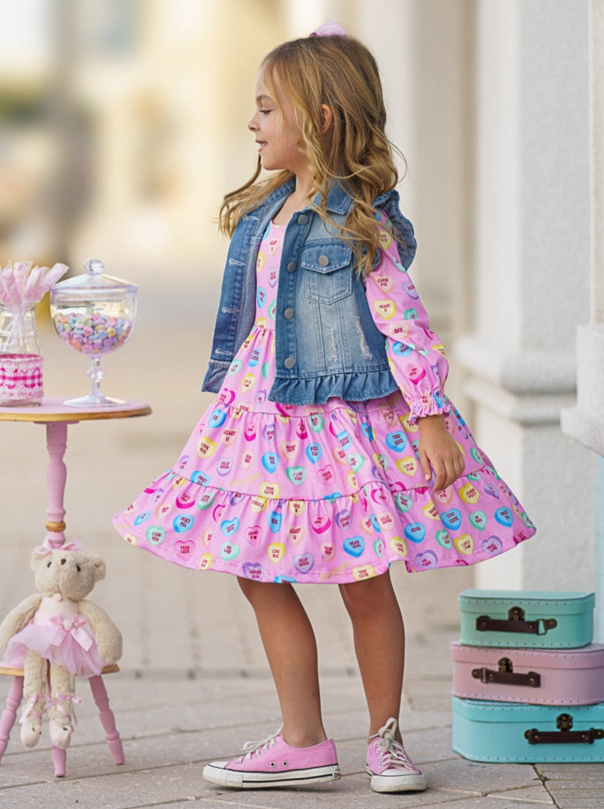 Sweethearts Conversational Hearts Vest and Dress Set