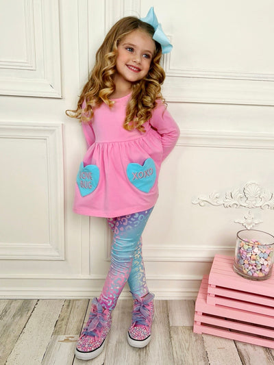 Sweethearts Love Bug Top & Leopard Legging Set