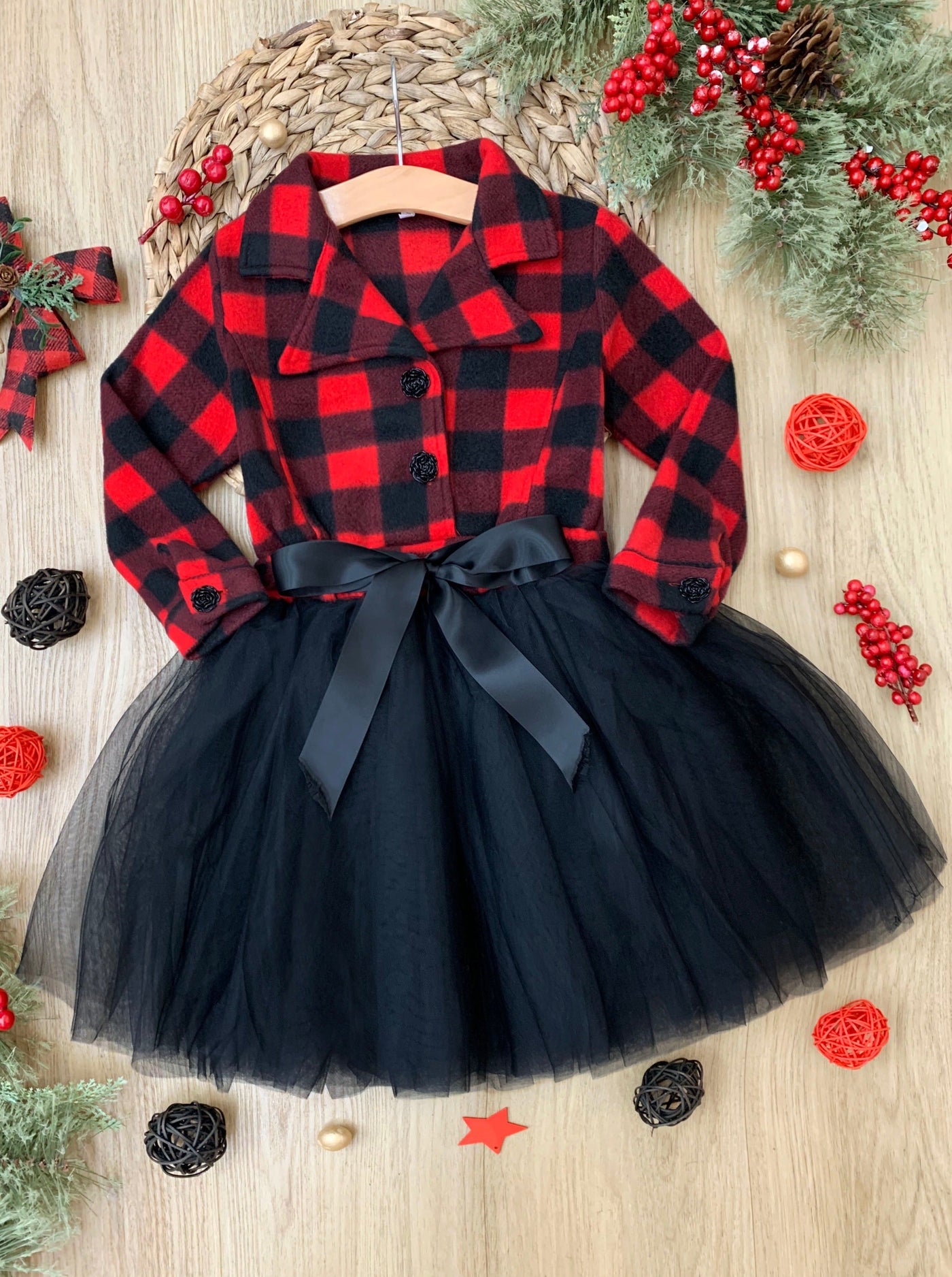 Pretty Plaid Blazer Tutu Dress