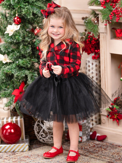 Pretty Plaid Blazer Tutu Dress