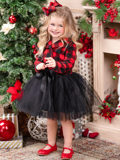 Pretty Plaid Blazer Tutu Dress