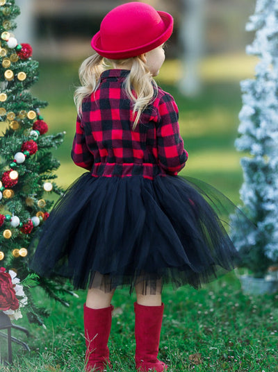 Pretty Plaid Blazer Tutu Dress