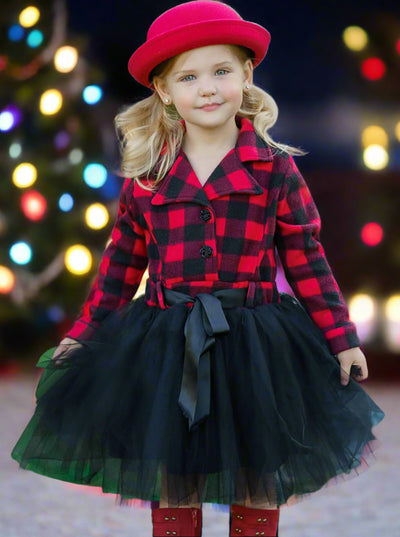 Pretty Plaid Blazer Tutu Dress