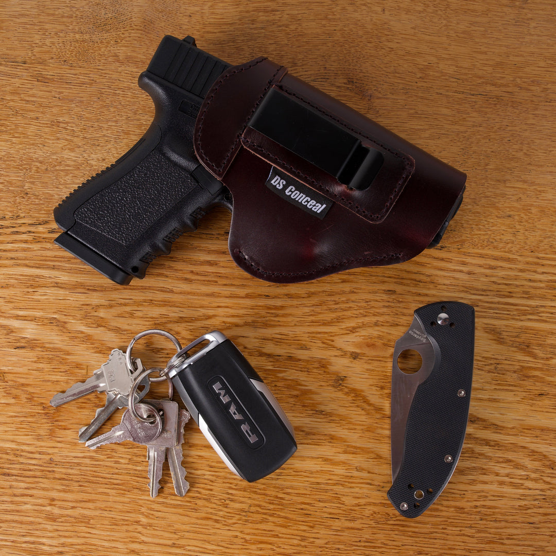 Unisex Inside Waistband Right-Handed Leather Holster by DS Conceal