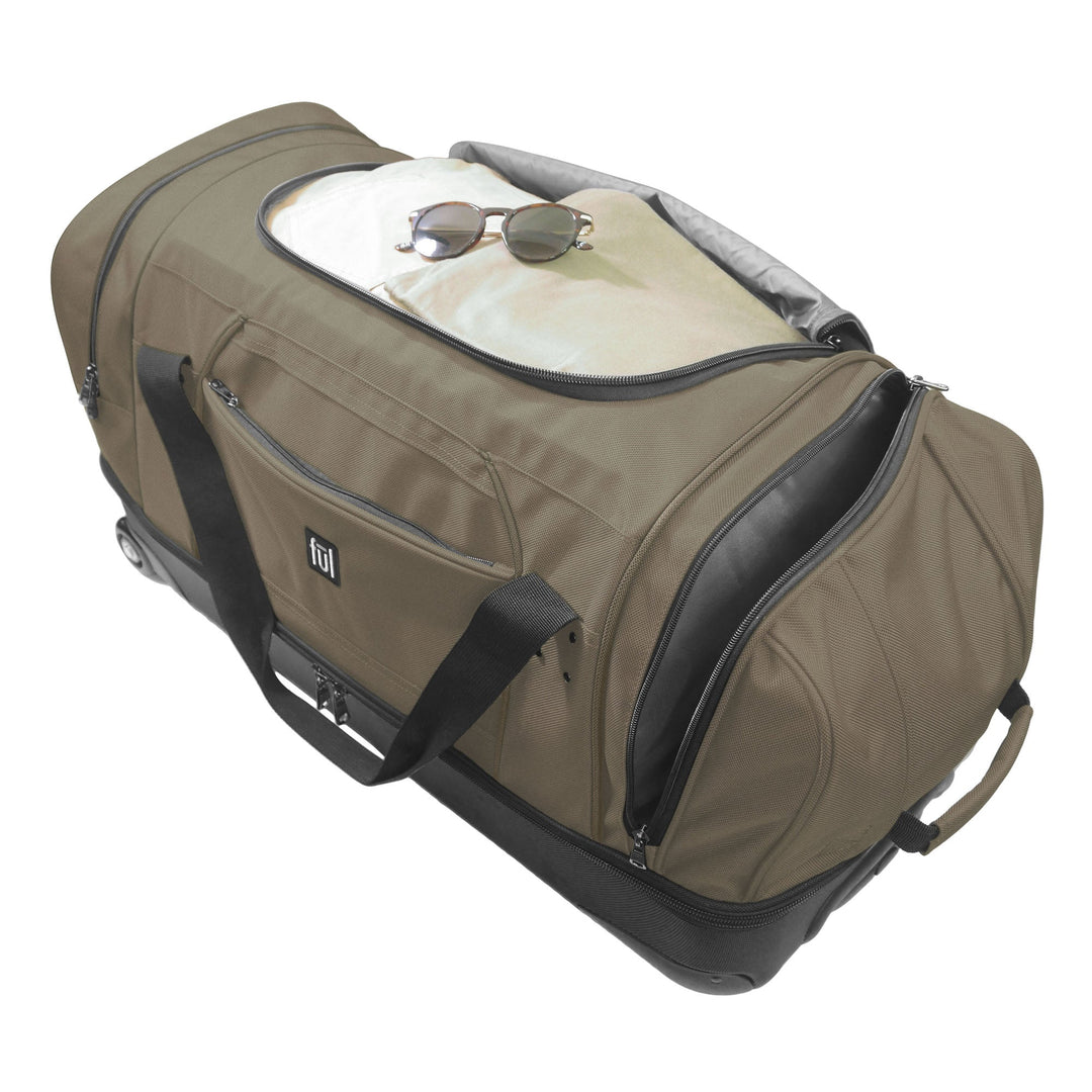 Workhorse 30" Split Level Khaki FŪL Rolling Duffle Bag