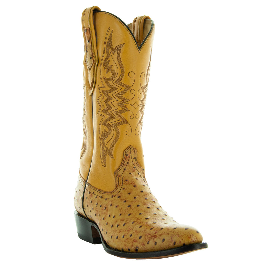 Men's Mantequilla Ostrich Print Cowboy Boots (H7002)