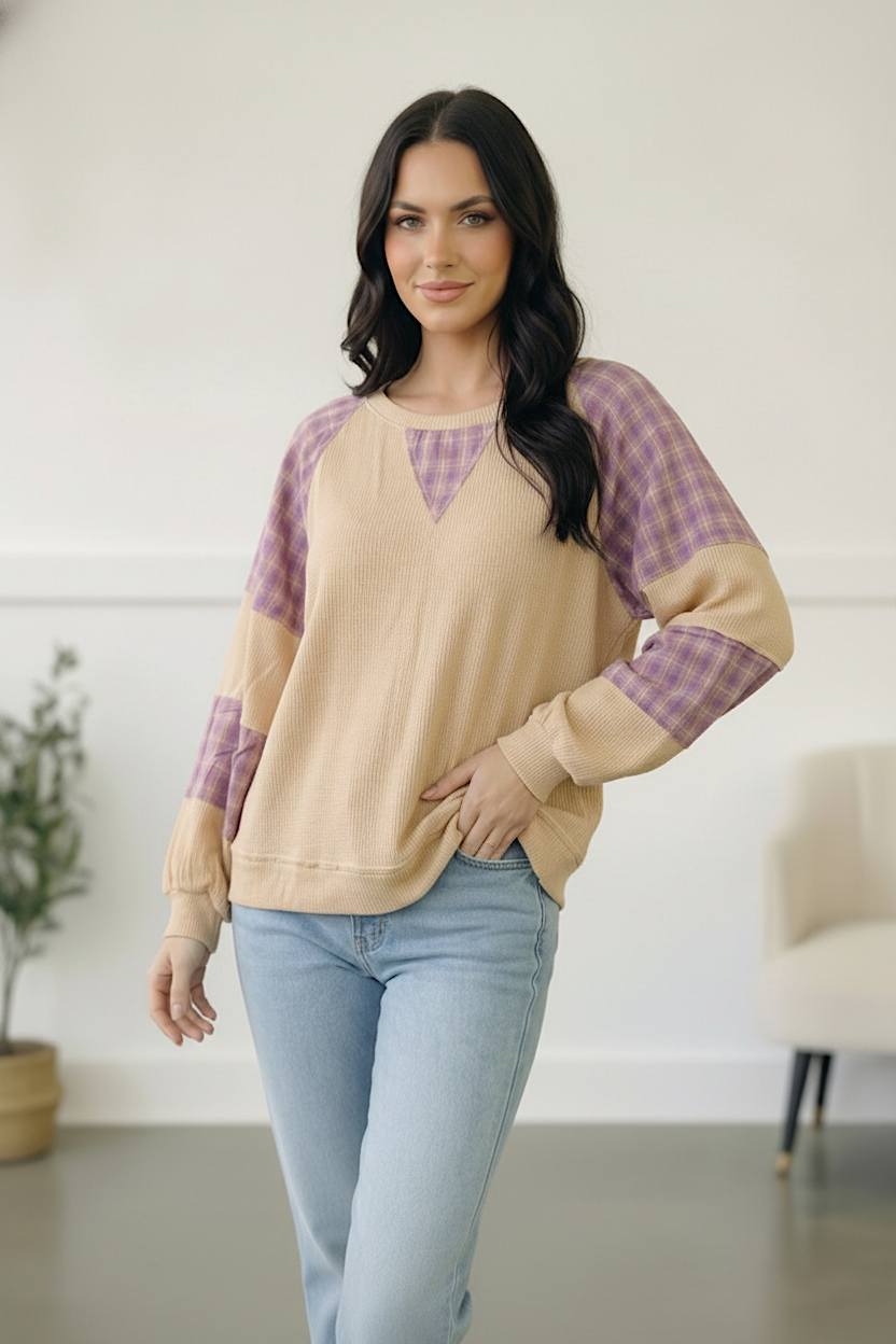 Country Cozy Oatmeal Long Sleeve Thermal