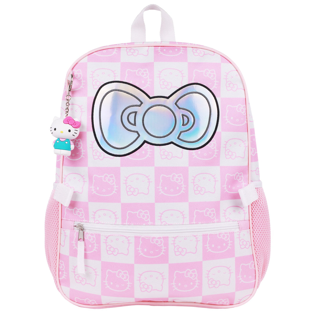 Hello Kitty All-Over Print Backpack with Detachable Lunchbox & 3D Charm