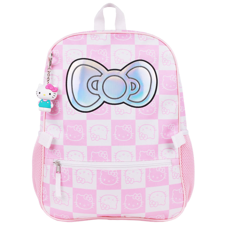 Hello Kitty All-Over Print Backpack with Detachable Lunchbox & 3D Charm