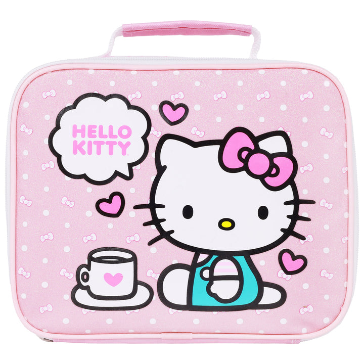 Hello Kitty All-Over Print Backpack with Detachable Lunchbox & 3D Charm