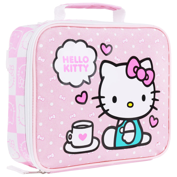 Hello Kitty All-Over Print Backpack with Detachable Lunchbox & 3D Charm