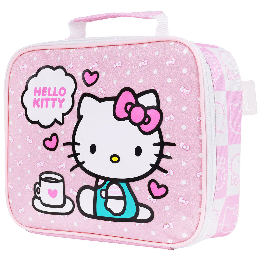 Hello Kitty All-Over Print Backpack with Detachable Lunchbox & 3D Charm