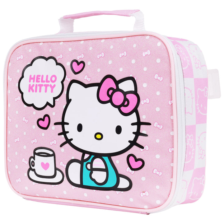 Hello Kitty All-Over Print Backpack with Detachable Lunchbox & 3D Charm