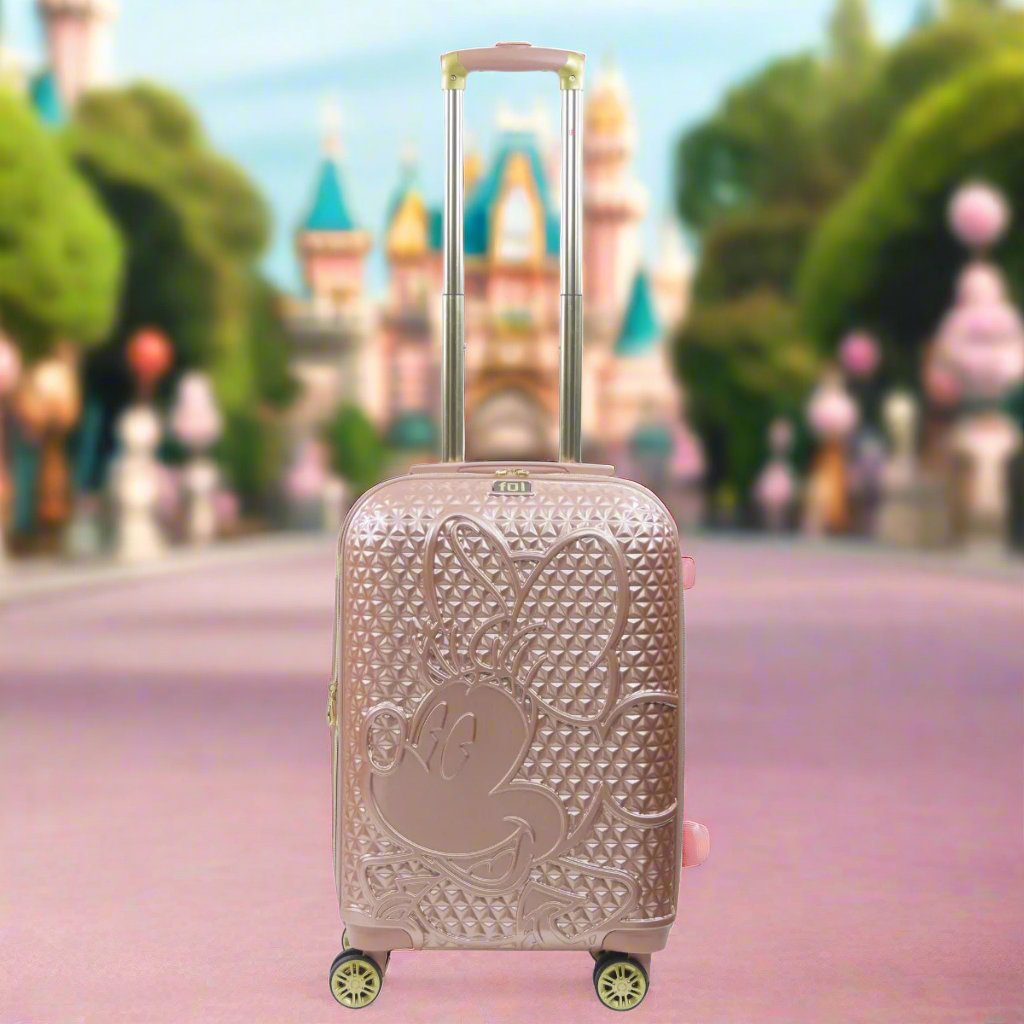 Disney Minnie Mouse FŪL 22.5" Luggage Spinner Rose Gold