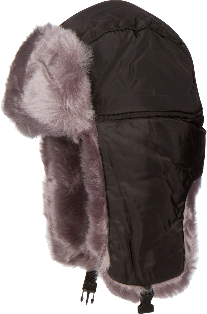 Sakkas Martin Unisex Adjustable Warm Russian Aviator Trooper Trapper Ushanka Hat Faux Mink Fur and Nylon Cold Weather Outdoor