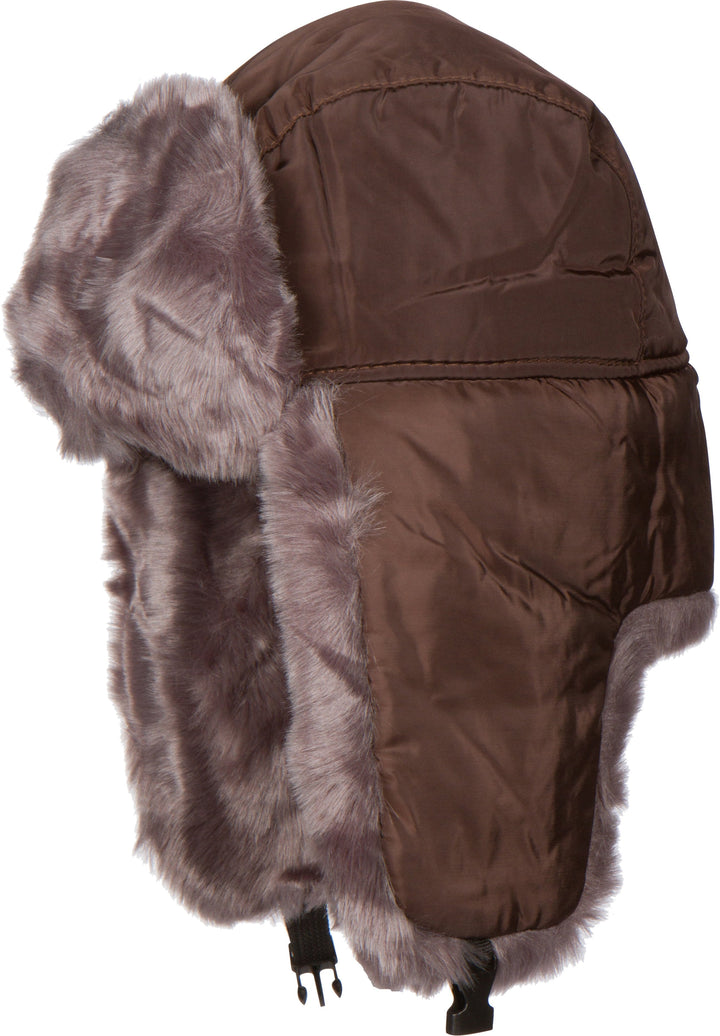 Sakkas Martin Unisex Adjustable Warm Russian Aviator Trooper Trapper Ushanka Hat Faux Mink Fur and Nylon Cold Weather Outdoor