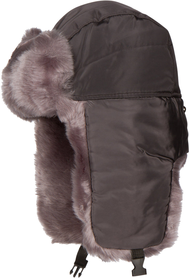 Sakkas Martin Unisex Adjustable Warm Russian Aviator Trooper Trapper Ushanka Hat Faux Mink Fur and Nylon Cold Weather Outdoor