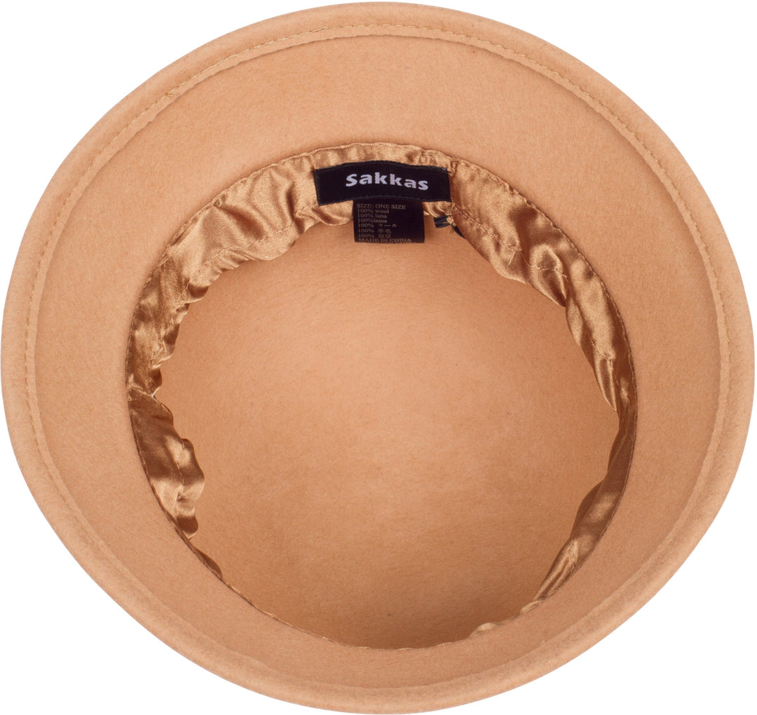 Sakkas Farrah Vintage Style Wool Cloche Hat