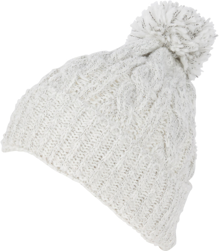 Sakkas Greer Unisex Heathered Textured Knit Pom Pom Beanie Hat