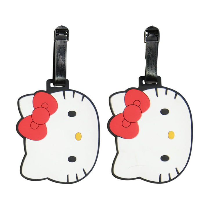 Hello Kitty Head 2-Piece White Luggage Tag Set