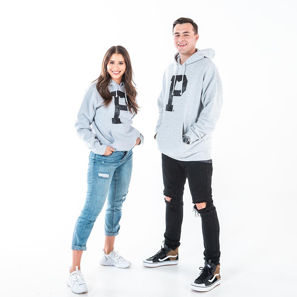 Soft-Blend "P" Hoodie - Grey