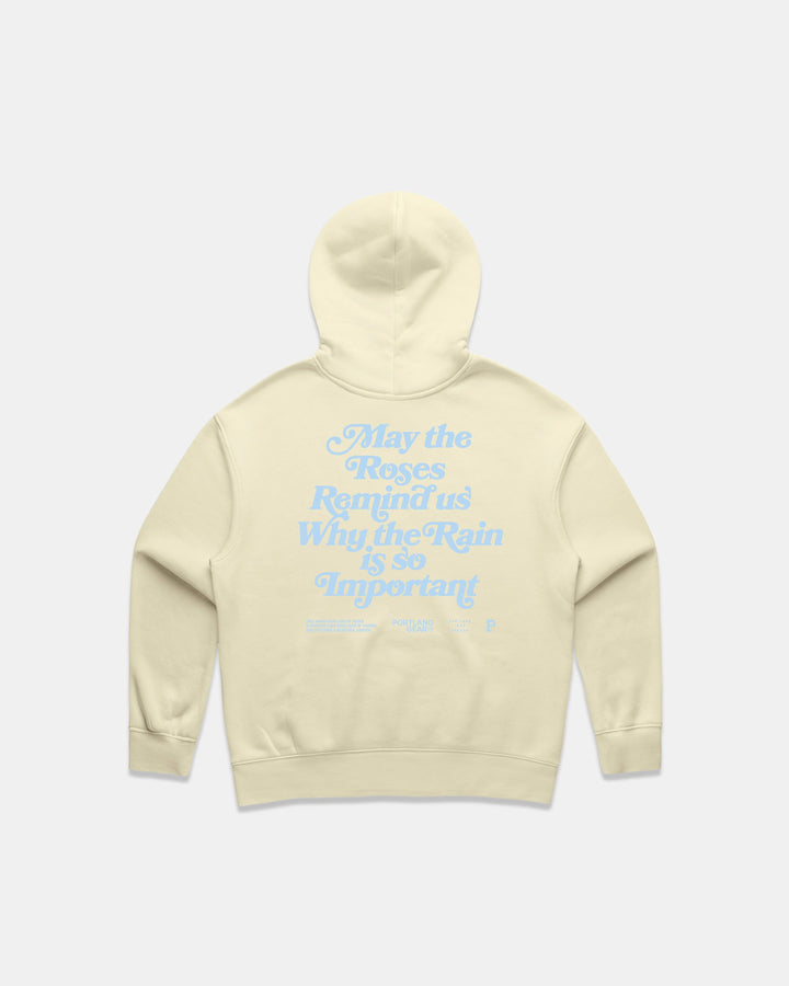 Women's Sueded Slogan Hoodie - Butter