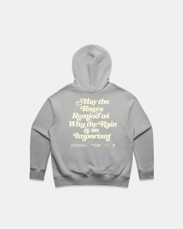 Women's Sueded Slogan Hoodie - Storm