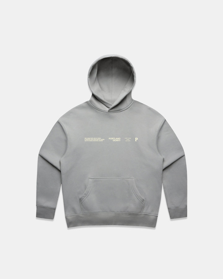 Women's Sueded Slogan Hoodie - Storm