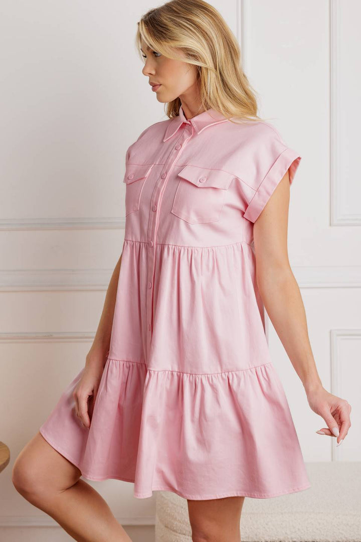 COMMON GROUND TWILL MINI DRESS