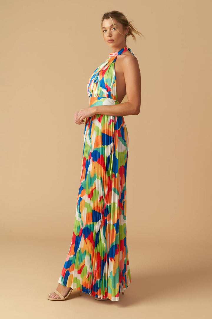 KEEP BLOOMING WOVEN MAXI DRESS