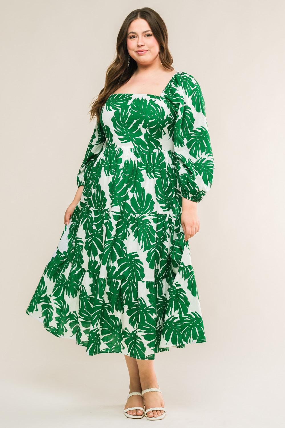 ALL THE DRAMA WOVEN MIDI DRESS