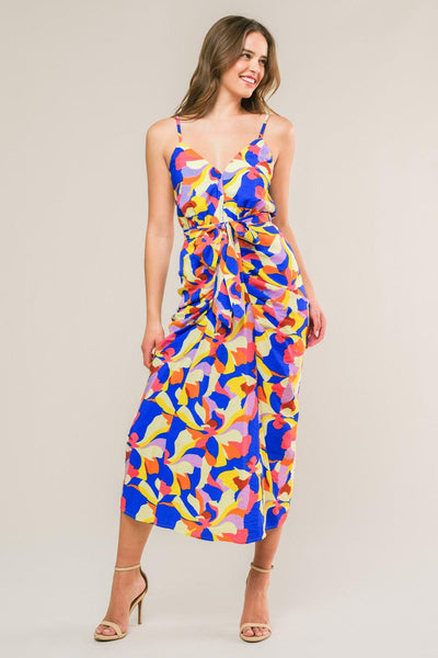 WHAT DREAMS ARE MADE WOVEN MIDI DRESS