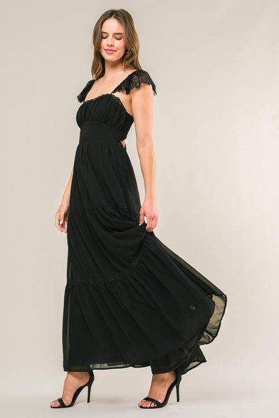 FORGOTTEN ROMANCE WOVEN MAXI DRESS