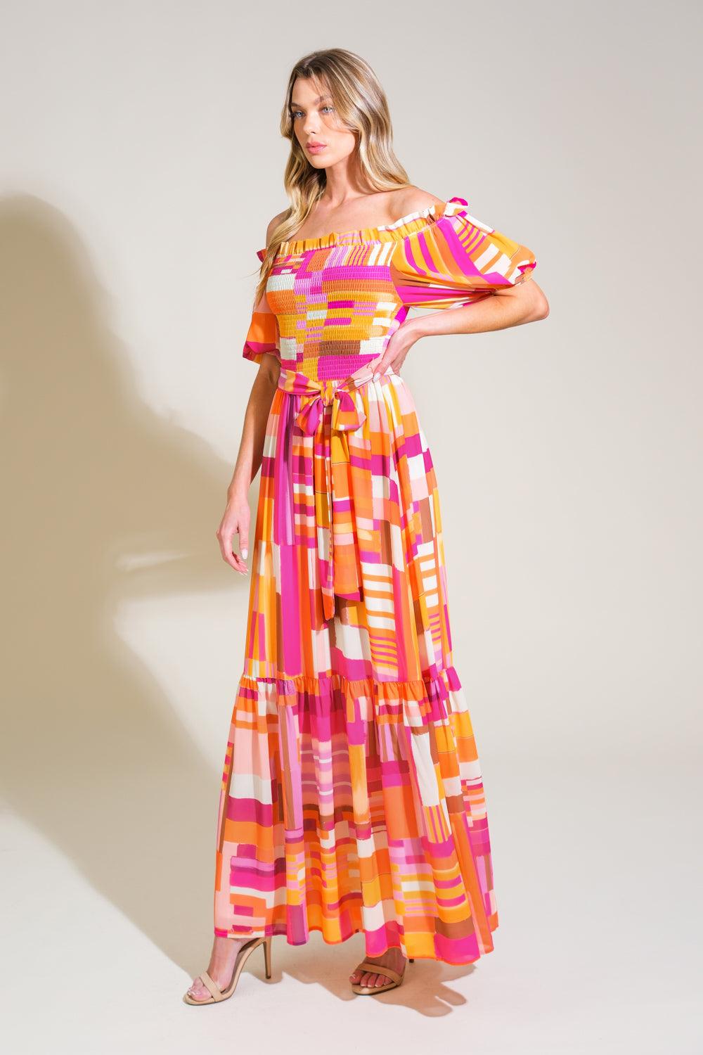 SUNSHINE SQUEEZE WOVEN MAXI DRESS