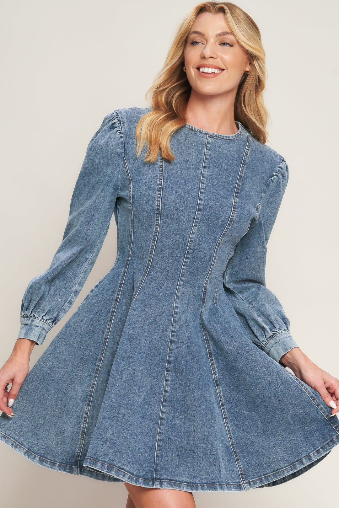 YOUR SWEETIE DENIM MINI DRESS