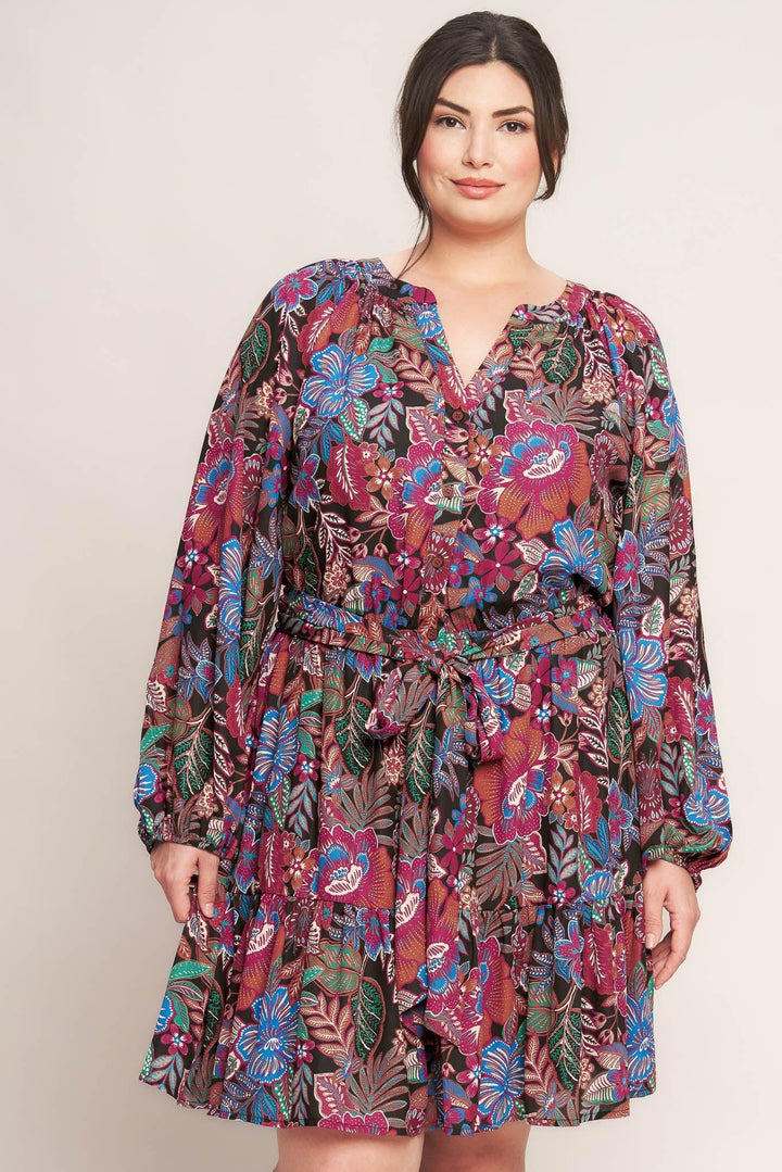 FLORAL BLISS WOVEN MINI DRESS