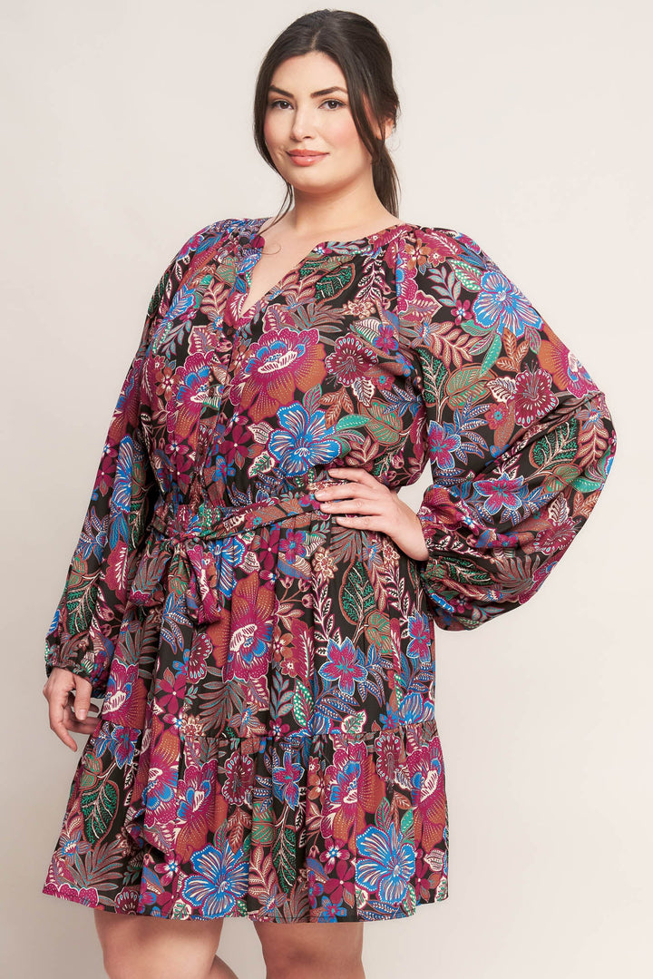 FLORAL BLISS WOVEN MINI DRESS