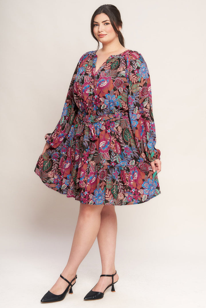 FLORAL BLISS WOVEN MINI DRESS