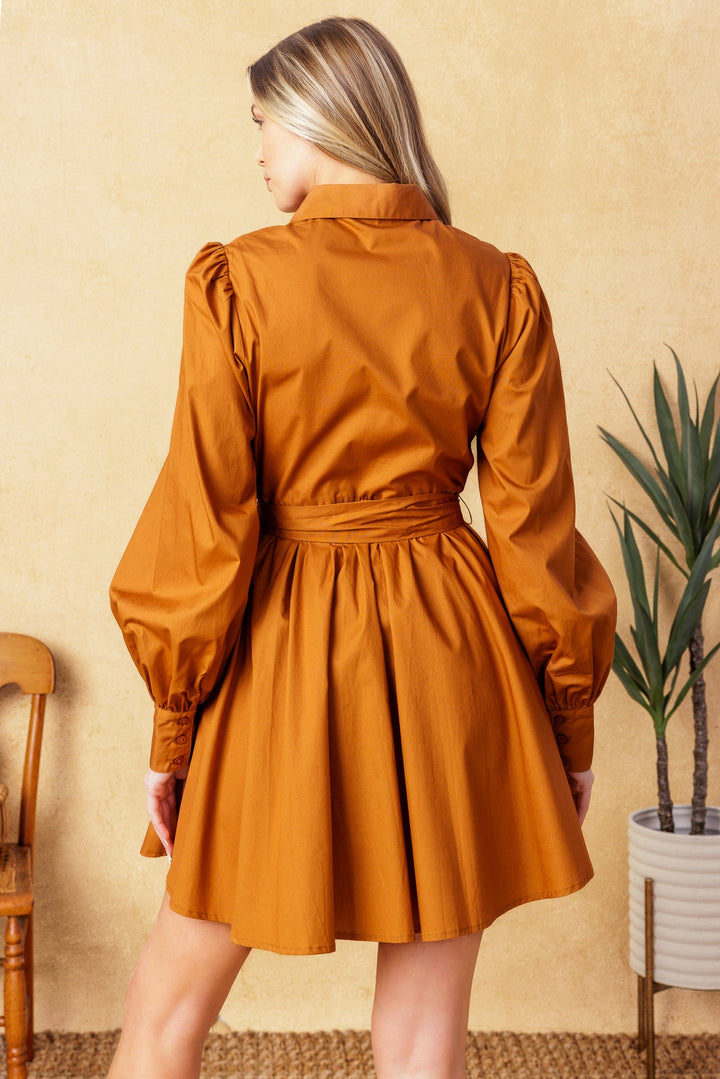 EATONS NECK WOVEN MINI DRESS