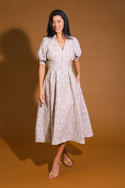 PERFECT VISION WOVEN MIDI DRESS