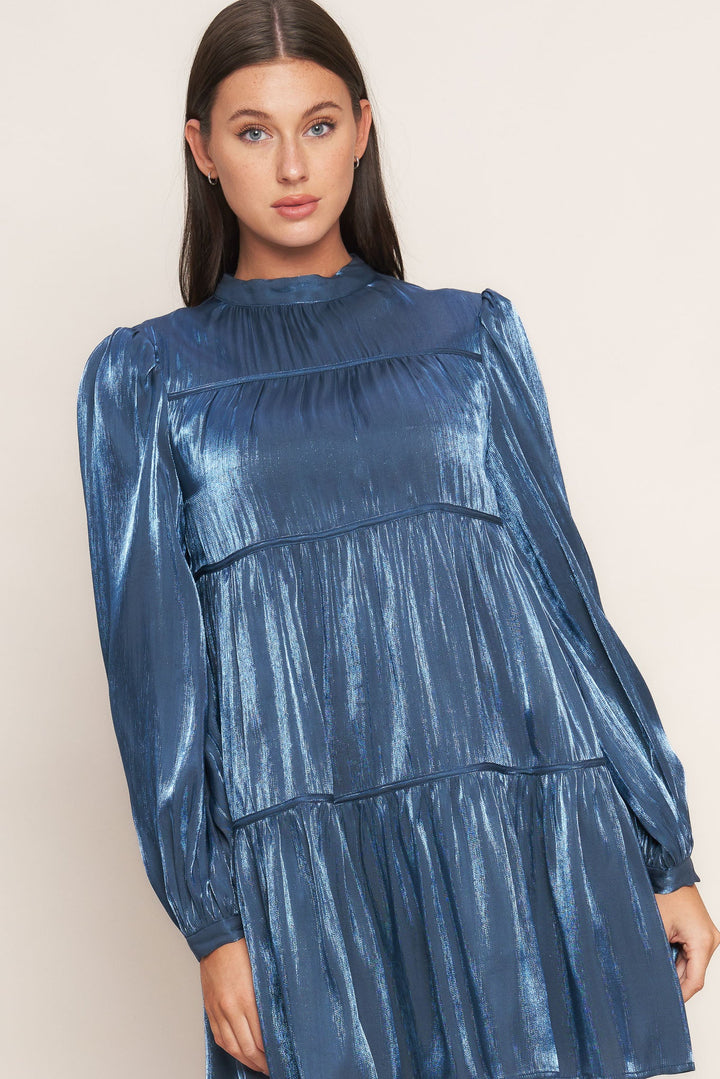 SERENITY CALLING WOVEN BABYDOLL MINI DRESS