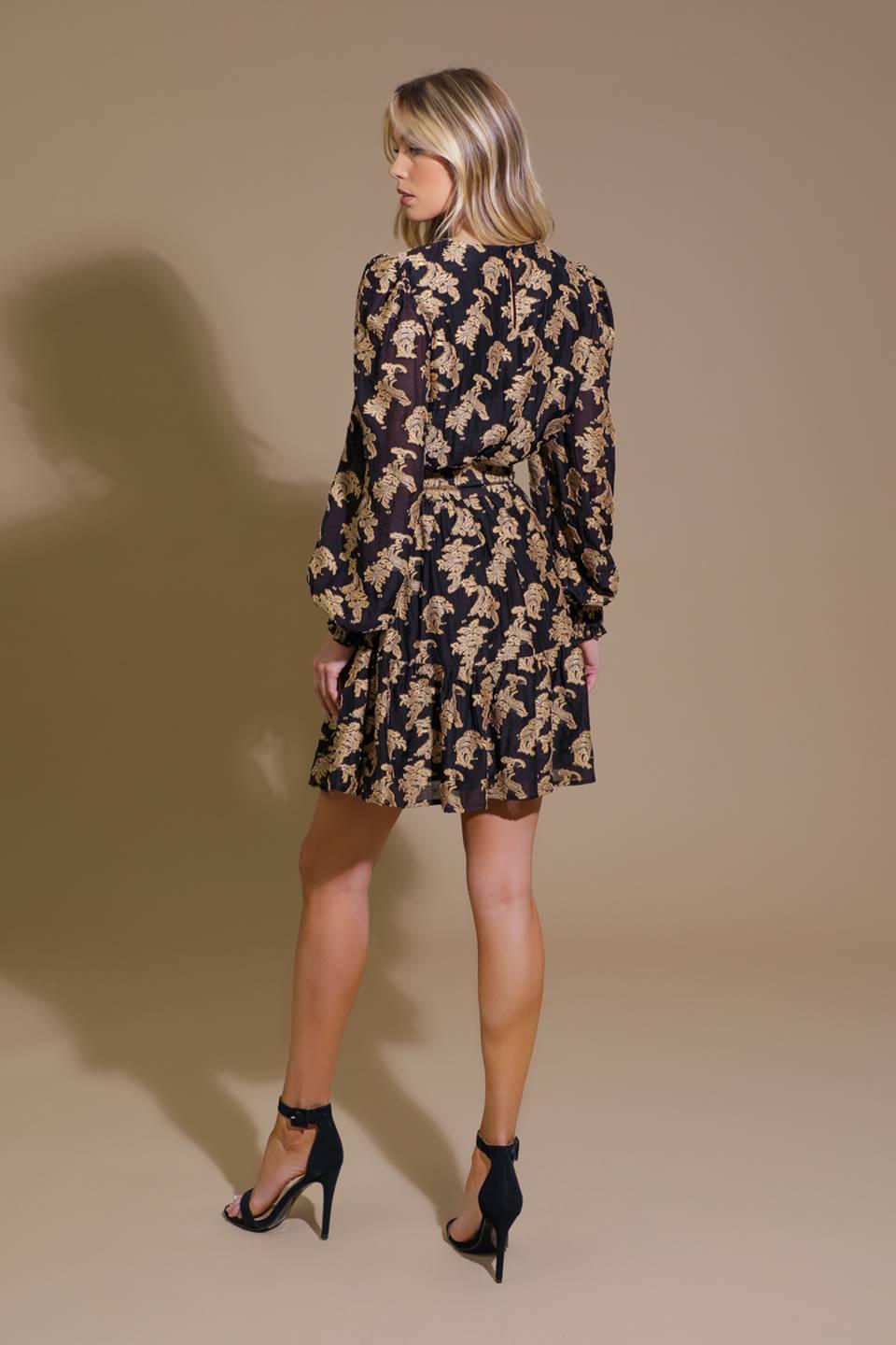 NEW MOON RISING JACQUARD WOVEN MINI DRESS